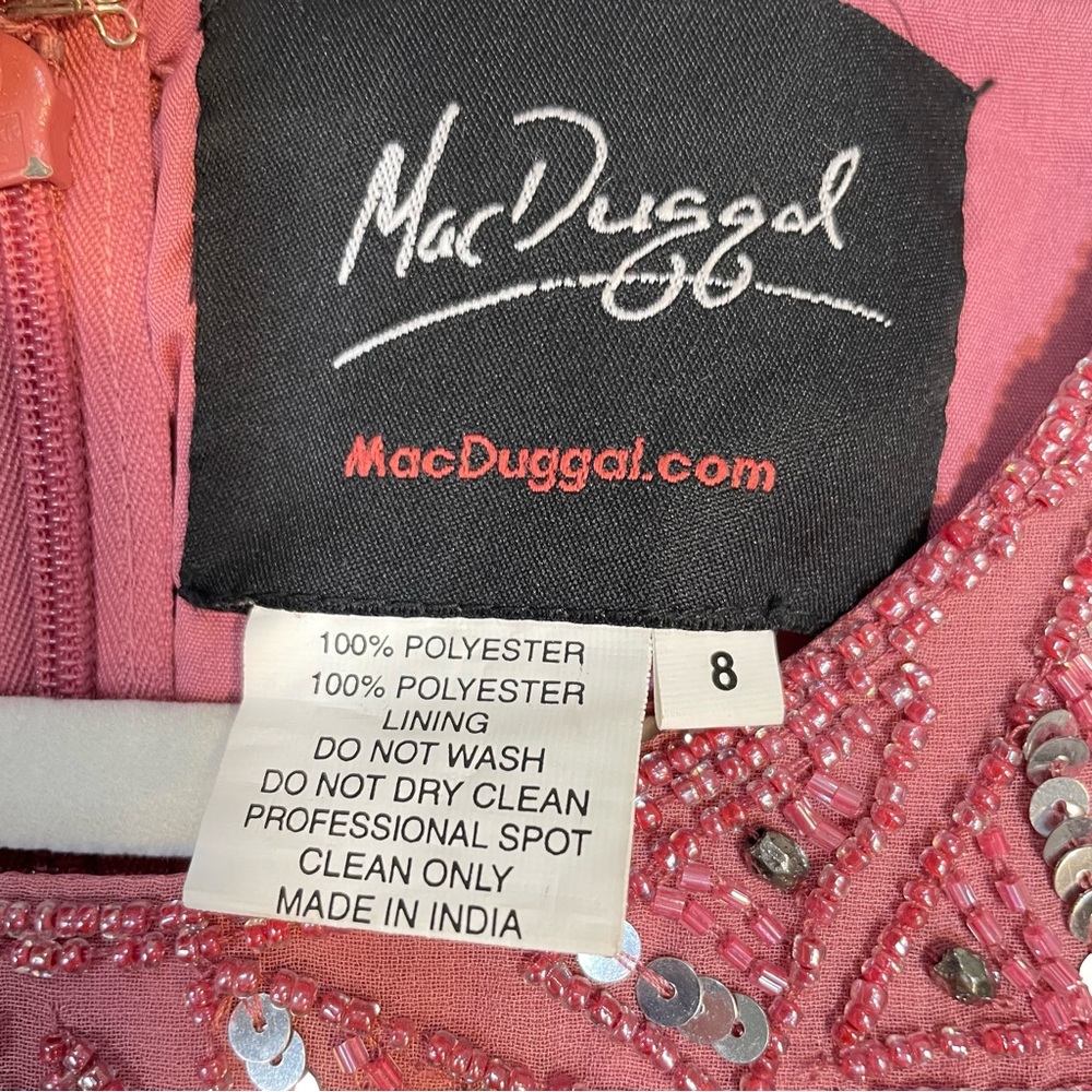 Mac Duggal Pink Sequin Sheath Midi Dress - Picture 12 of 15